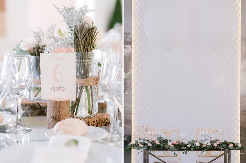 Decoração de mesas do salão de Casamento na Quinta do Frade, Sobral de Monte Agraço por: Boris The Cat - Wedding Photography