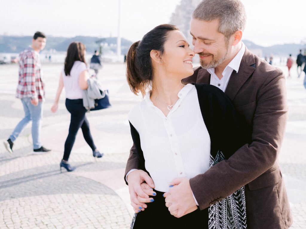sessão de noivado no inverno