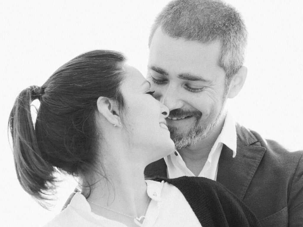 sessão de noivado no inverno