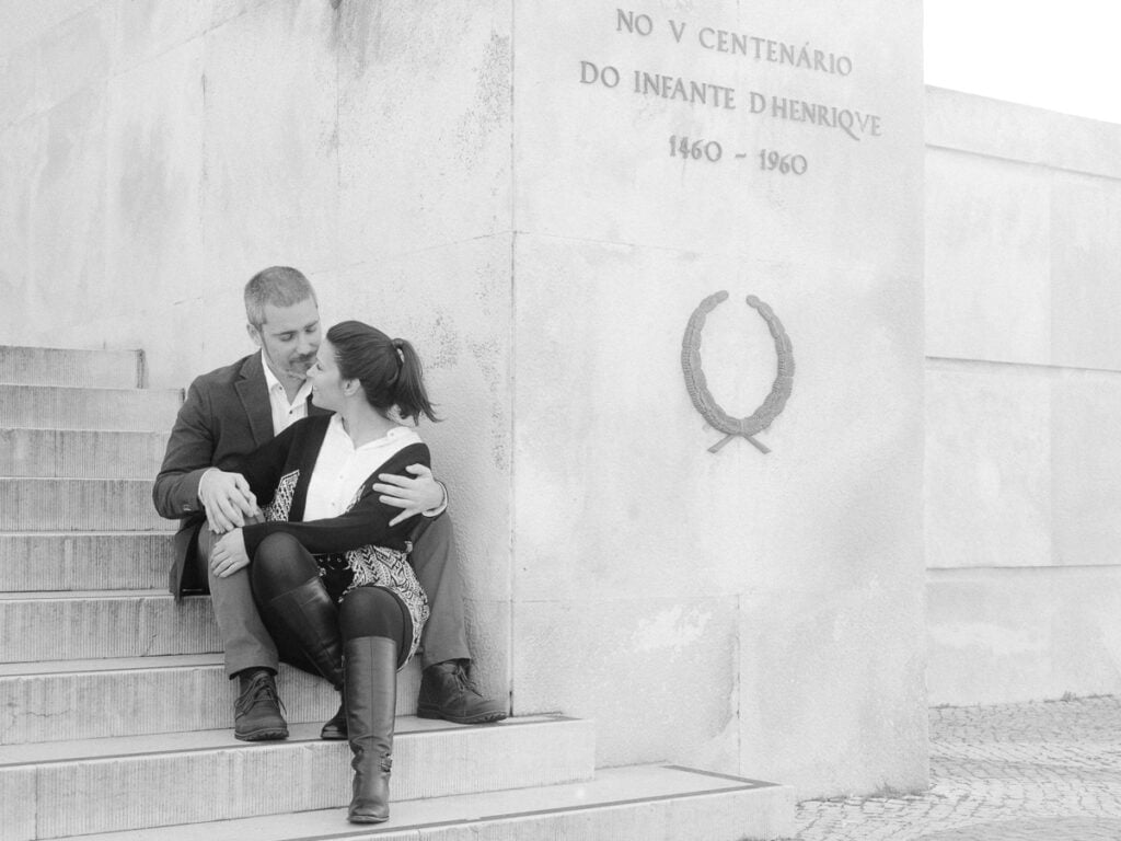 sessão de noivado no inverno