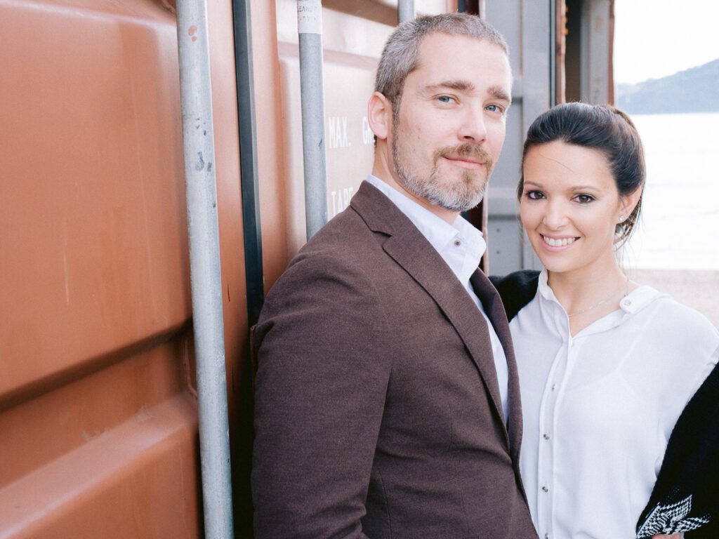 sessão de noivado no inverno