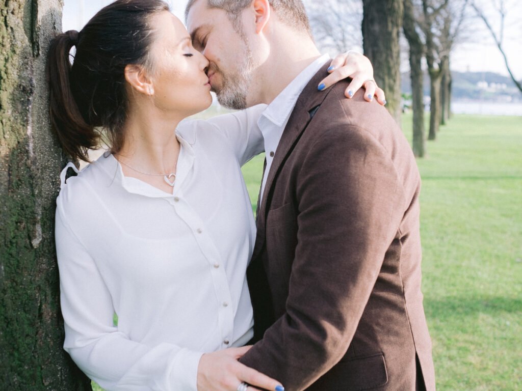 sessão de noivado no inverno