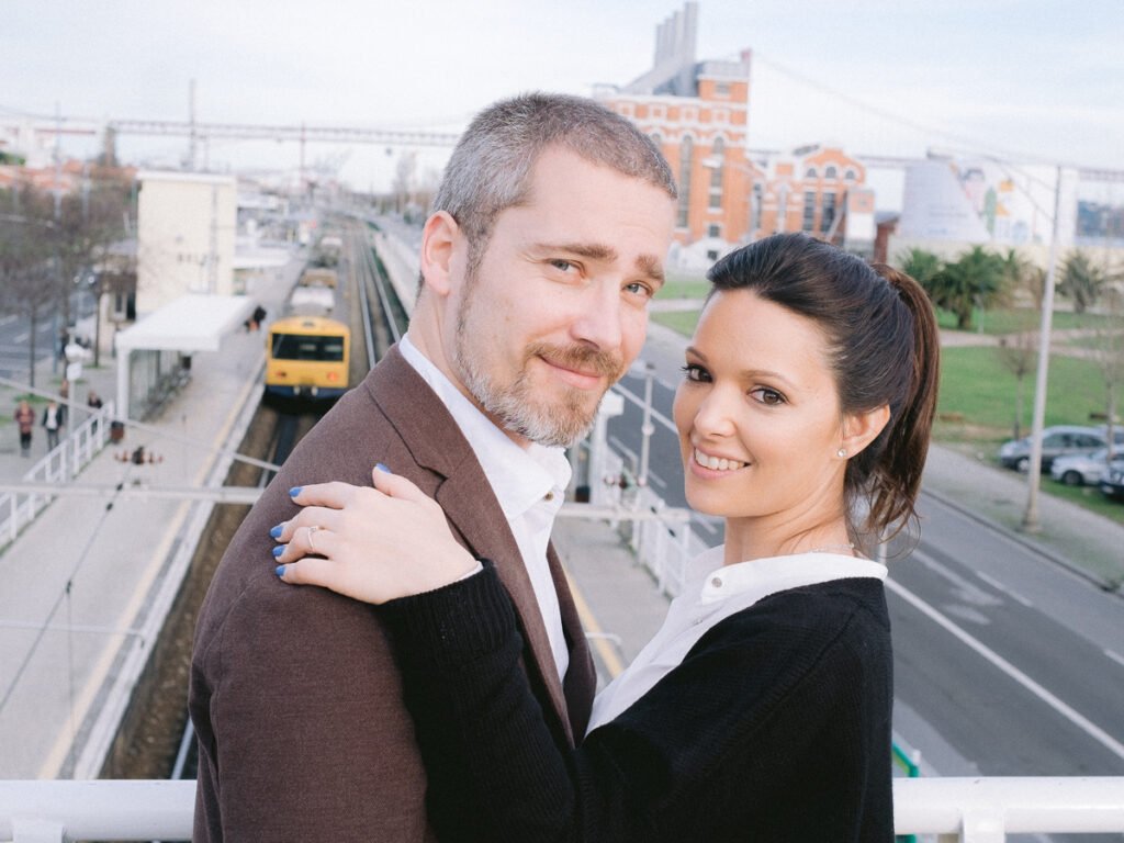 sessão de noivado no inverno