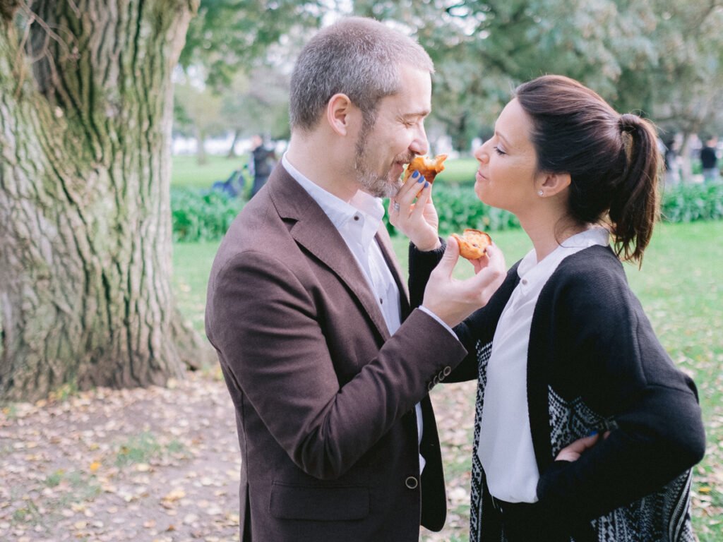 sessão de noivado no inverno