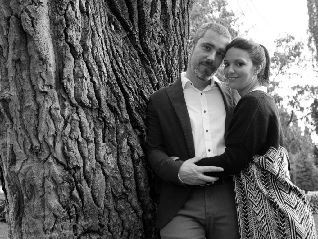 sessão de noivado no inverno