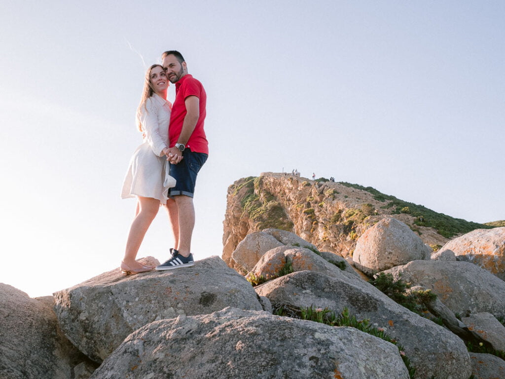 sessão de noivado no cabo da roca