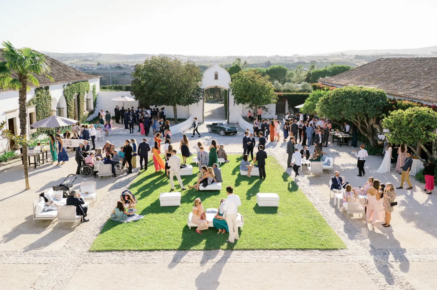 Pateo Central da Quinta do Valle do Riacho em Merceana, Alenquer, Lisboa