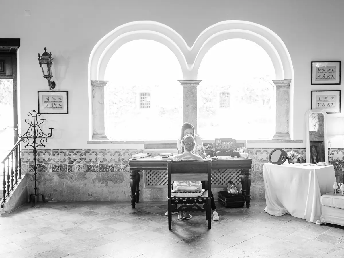 Sala dos Arcos na Quinta do Valle do Riacho, uma antiga capela convertida em salão para casamentos