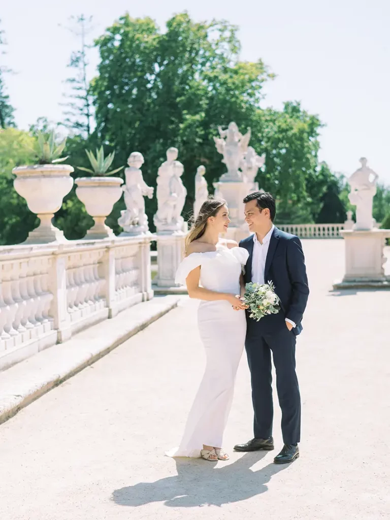 Fotografia de casamento no Palácio Nacional de Queluz