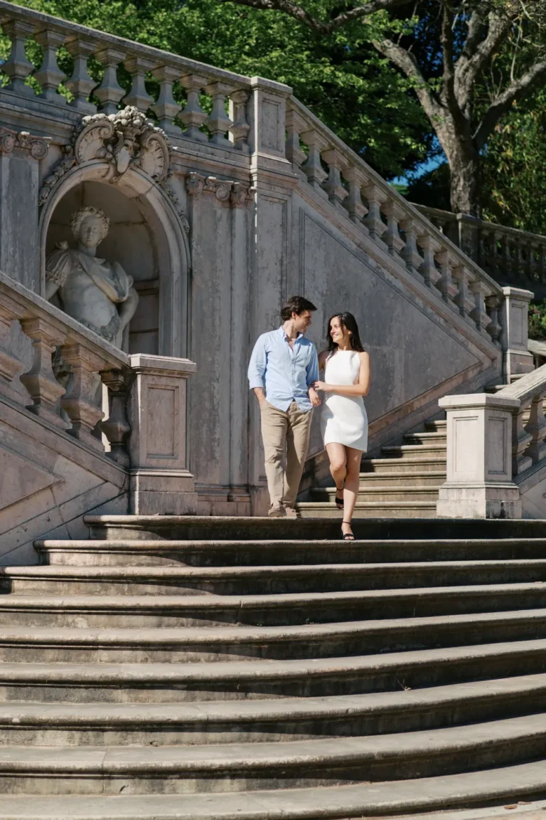 Rita & Gonçalo, Sessão de Noivado no Jardim Botânico Vandelli e Belém, Lisboa